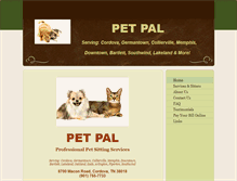 Tablet Screenshot of petpal-petsitting.com